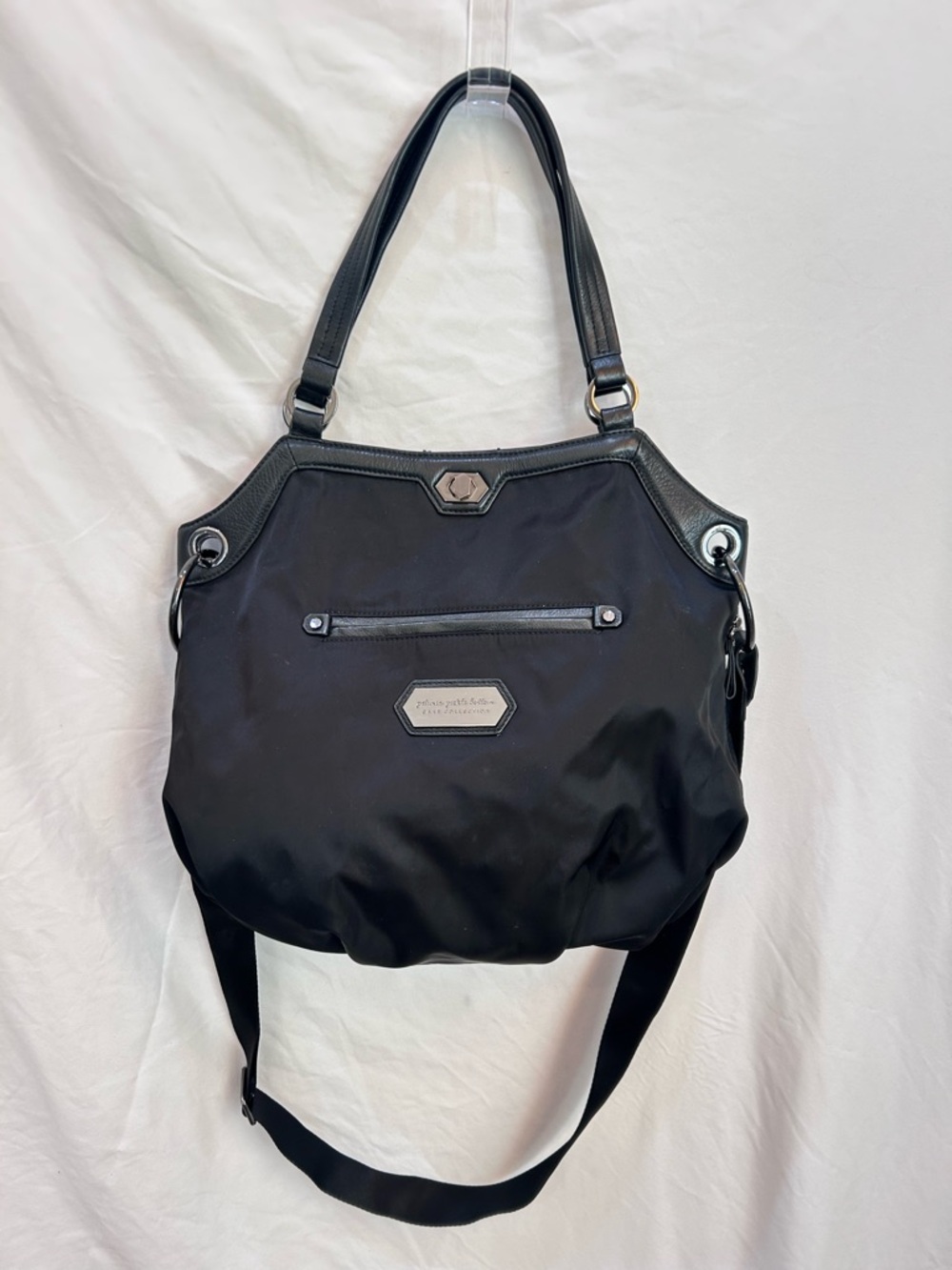 Petunia Pickle Bottom Convertible Black Nylon Diaper Bag / multi-functional tote